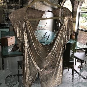 Vintage chain nail backless top